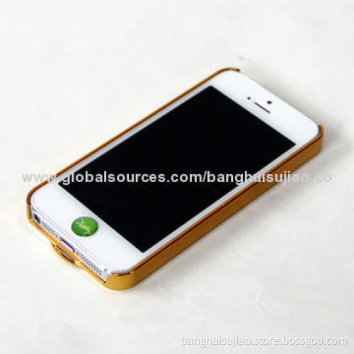 2014 Wooden Diamond Case for iPhone 5S, Wooden Sticker, Electro-plated